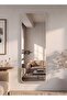 مرآة بتصميم أنيق، مقاس 120×30 سم، مرآة كاملة الطول بإطار معدني أبيض