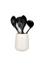 6-Piece Kitchen Utensil Set with Holder – Heat Resistant Non-stick Safe Cooking Tools & Storage Crock - 2