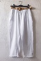 White Pocketed Thin Belted Elastic Waist Baggy Leg Linen Look Woven Trousers 95 62 - 2