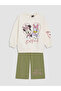 Lcw Kids Ecru Printed Girls' Set - 3