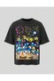 Smurfs Printed Black Relaxed Fit Unisex T-Shirt