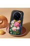 Vivo X200 Pro Compatible Case Camera Protective Black Silicone Couple Phone Case with Floral Pattern - 2