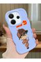 Redmi Note 14 4g Compatible Case Camera Protector Blue Silicone Couple Phone Case Conan Pattern