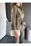 Premium Quality Belt Detailed Comfortable Cut Shirt and Trousers Two-Piece Set - 8