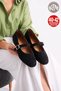 Women's Stylish Stoned Silvery Buckle Anatomical Soft Comfortable Sole Large Special Size Women's Ballerinas