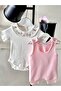 Mini Pink Rabbit Embroidered Bodysuit and 100% Cotton Combed Pink Salopet Set - 2