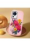 Mi 13 Lite Compatible Case Camera Protective Pink Silicone Couple Phone Case with Floral Pattern - 2