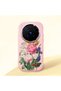 Vivo X300 Pro Compatible Case Camera Protective Pink Silicone Couple Phone Case with Floral Pattern