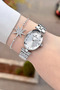 Gray Color Same as in the Image 24 mm Women's Wristwatch and Bracelet - 3