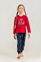 Mother-Daughter Matching Long Sleeve Cotton Pajama Set - 3