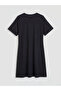 Original Oval Neck Gathered A-Line Dress - 6