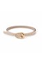 Oval Gold Buckle, Thin Women's Belt, Pants Belt, Jacket Belt, Dress Belt, Width: 2 Cm, Buckle Length: 6 cm - 2