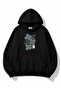 Love Flower Printed Hooded 2 Thread Threaded Sweatshirt