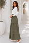 Layered Flared Skirt S2306 Khaki - 2