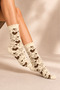 Women's Cotton Patterned Socks Multi-Colored 4-Piece Pack - 3