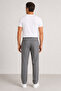 Rio Men's Self-Striped Stretch Linen Textured Trousers 4459-Grey - 3