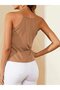 Women's Sandy Blouse with Rope Straps and Front Opening Collar Detail - 3