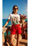 Women's Silvery Printed Cotton and Lycra Tshirt
