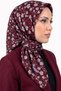 Women's Burgundy Floral Patterned Daily Use Cotton Stitched Writing Pad