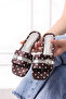 Prato Brown Satin Polka Dot Stylish Women's Daily Slippers