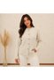Women's Polo Collar Soft Textured Knitwear Cardigan with Gold Buttons Soft Textured Long Sleeve Stylish Casual Cardigan - 7