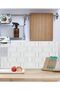 30Pcs 3D Wall Sticker Wall Panels White Brick Wallpaper Self-Adhesive Waterproof PE Foam for Living Room TV Wall and Home Decor - 4