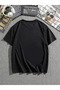 Men's mountain graphic t-shirt, plus size casual t-shirt for summer - black - 2