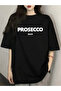 Printed Oversize Crew Neck T-Shirt - Black - 2