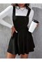 Women's strappy backless cropped velvet mini dress - 7