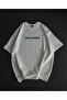 Unisex bicycle collar printed oversize t-shirt - white