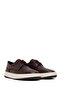 Men's Brown Lace-Up Thick Soled Leather Casual Shoes Wm700003Df - 2