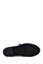 Women's Black Buckle Leather Masculine Loafer Af140001Dv - 7
