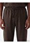 Brown Relax Fit Linen Blend Men's Trousers - 3