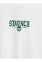 White Relax Fit Crew Neck Brooklyn Printed Men's T-Shirt - 4