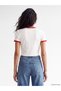 Vizyon New Season White Crew Neck Strawberry Printed Women's T-Shirt - 4