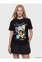 Vizyon New Season Black Printed 100% Cotton Women's T-Shirt