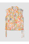 Mixed Floral Gathered Women's Shirt - 5