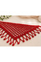 Hand Knitted Mesh Bandana Crochet Hair Accessory Beach Compatible Bohemian Red - 3