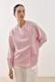 Striped Modal Kimono Shirt Pink - 5