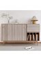 Beige Wood Slat Wallpaper Peel And Stick Woodslat Wall Panel Contact Paper Self Adhesive Wall Stickers Waterproof Easy Diy For Cabinets Countertops Beadboard Bedrooms 40x300cm - 5
