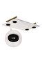 Marble Trinket Vanity Tray with Gold Handle (White) 30x20 cm - 6