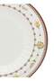 12-Piece Melamine Deep Plate Set 23CM White/Maroon - 5