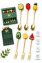 Fruit Figured Premium Children's Witch Figured Stainless Steel Fork and Spoon Set, 6 Pieces (24+ Months)