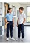 Unisex Ribbed Elastic Cuffed Cotton School Trousers