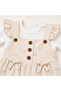 Baby Girl Bow Patterned Powder Salopet and Long Sleeve Bodysuit 3-Piece Set - 2
