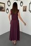 Women's Plum Vest Skirt Set with Shirt Collar, Cropped Buttons, and Long Skirt - 5