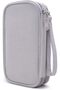 Travel Case Storage Box Double-Layer Bag for Mobile Phones Adapters Power Banks USB Cables Plugs SD Cards Headphones Grey