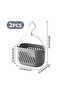 Two-piece hanging shower basket set, can be used to store bathroom toys, shampoo, etc., multi-functional, suitable for bathroom dormitories, gray. - 2