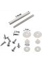 Toilet seat hinge fasteners, 2-pack, zinc alloy fasteners, replaceable toilet seat hinges. - 2