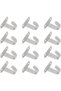 A set of 12 stainless steel ceiling hooks, suitable for bathrooms and kitchens, can be used to hang scarves, towels, keys, etc.